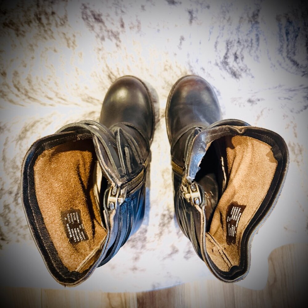FREEBIRD BY STEVEN “BAKER” LEATHER BOOTS SZ 7 3” HEEL - Picture 5 of 9
